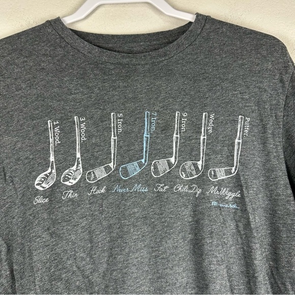 Travis Mathew Gray Golf Club Golfing Short Sleeve Pima Cotton Tee Shirt Medium - Picture 2 of 5